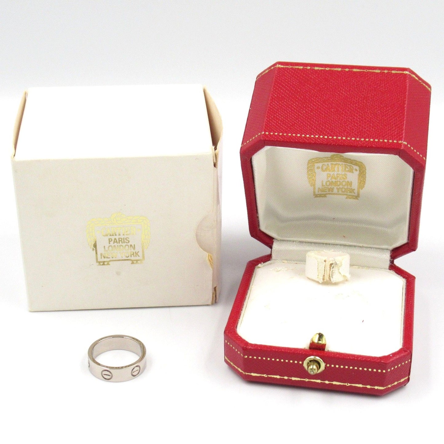 CARTIER Love Ring in K18 White Gold - Timeless Elegance