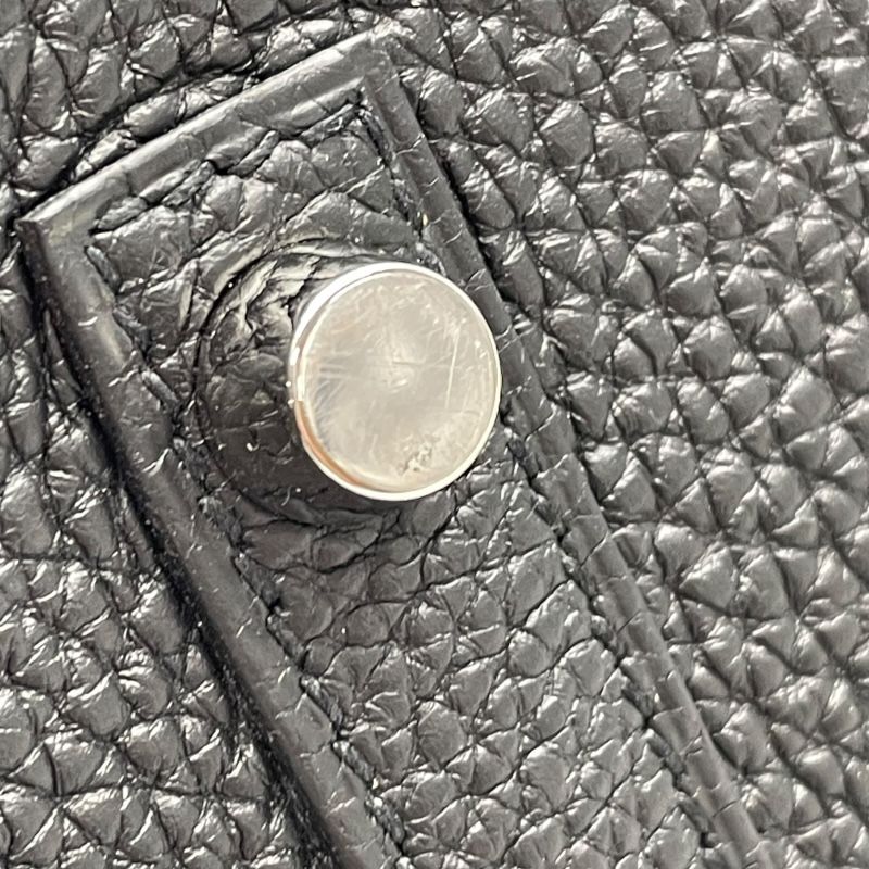 HERMES Birkin 30 U Stamp Black Togo Leather Handbag with Silver Hardware