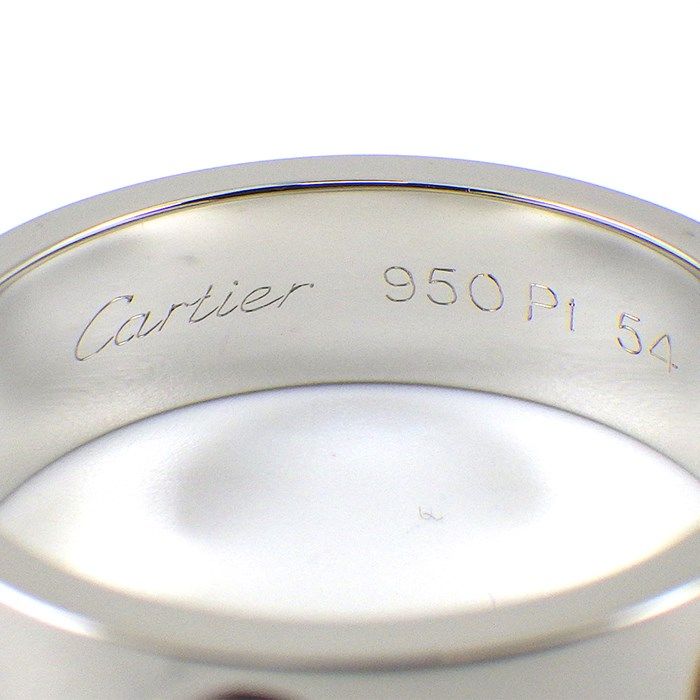 Cartier Love Ring Classic Model B4084900 in Platinum PT950