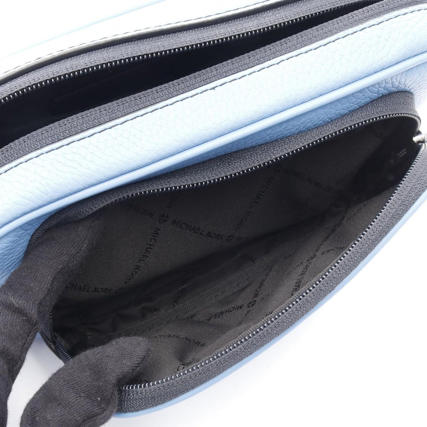 Michael Kors Cooper Camera Bag in Light Blue Leather - Timeless Elegance