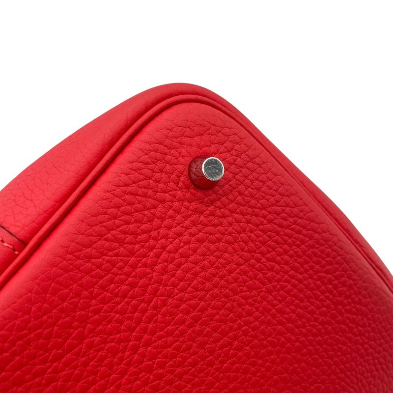 HERMES Picotin Lock MM Bougainvillea Handbag with Silver Hardware