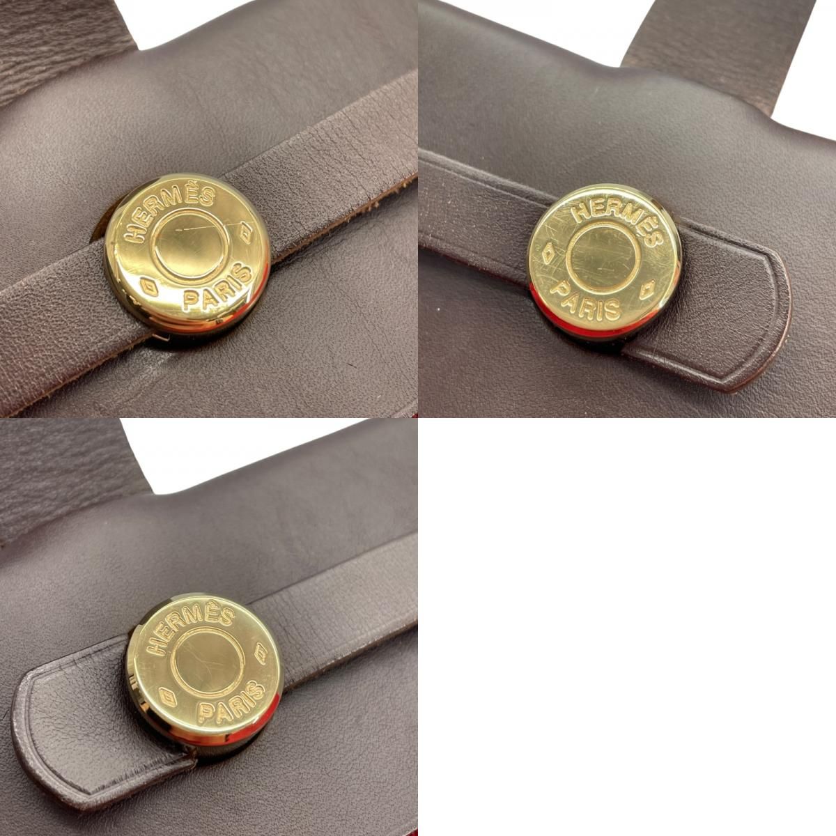 HERMES Émile Bag Cabas PM in Orange & Red with Gold Hardware