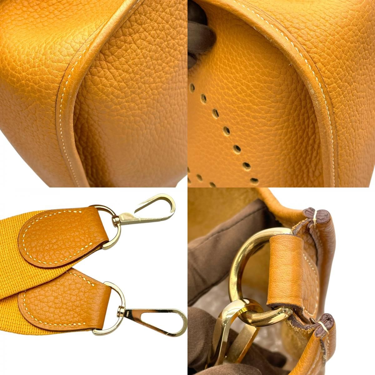 HERMES Evelyne 1PM Natural Sable with Gold Hardware - Timeless Elegance