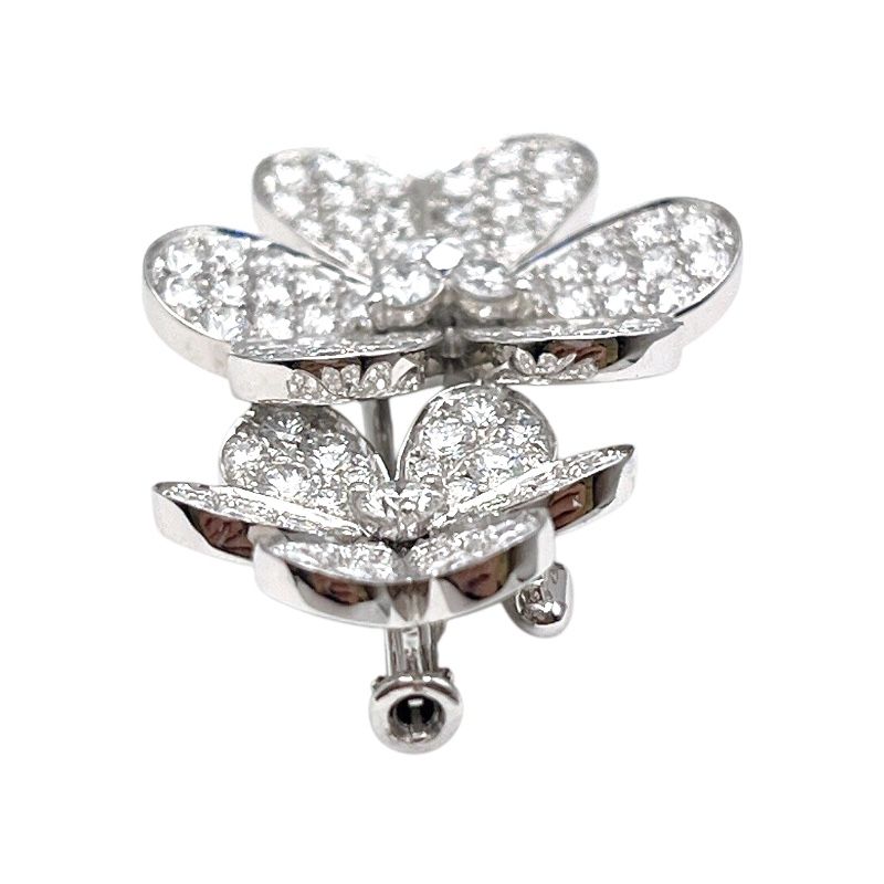 Van Cleef & Arpels Frivole Diamond Brooch in 18K White Gold