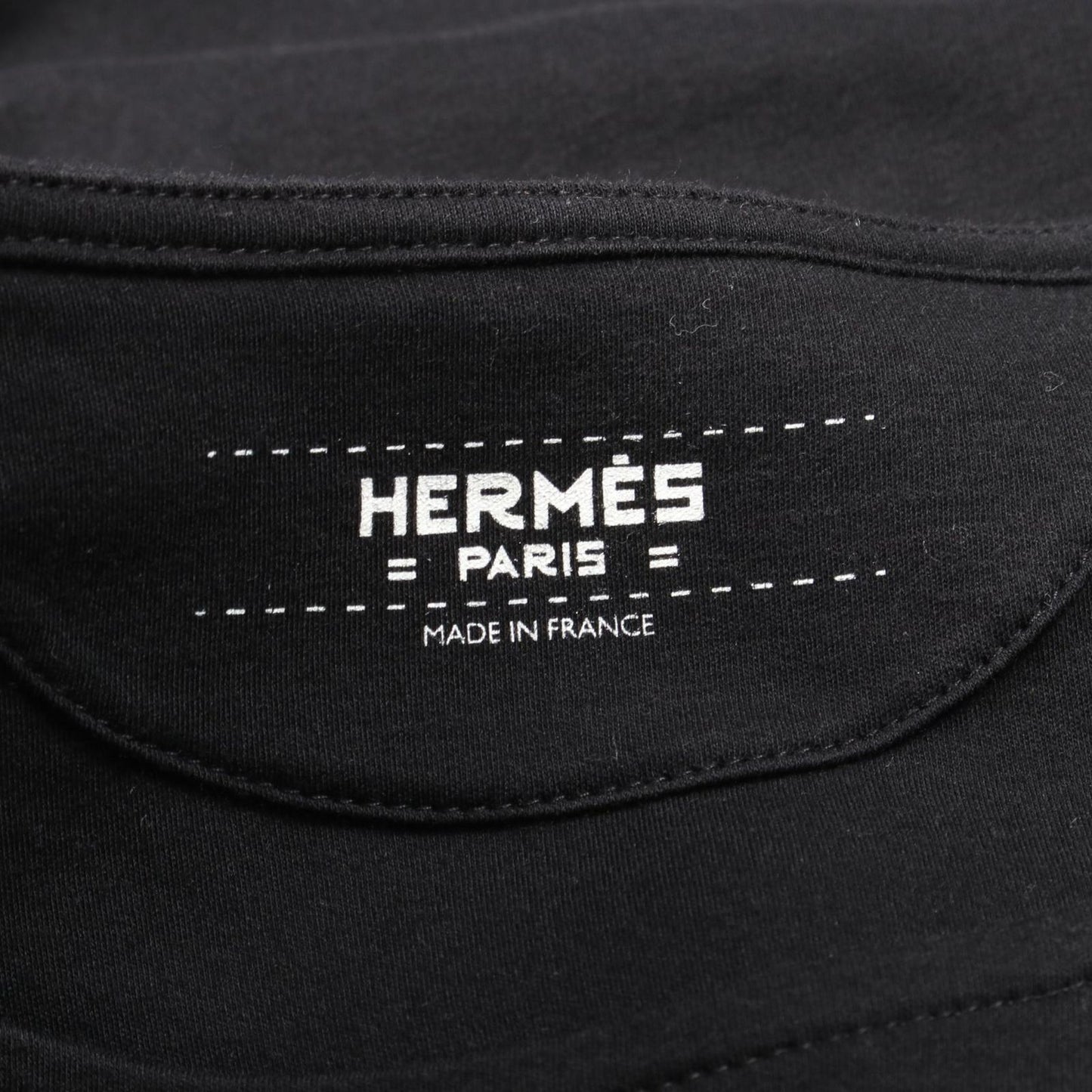 HERMES Bouclerie d'Attelage Black Cotton Dress - Size 38