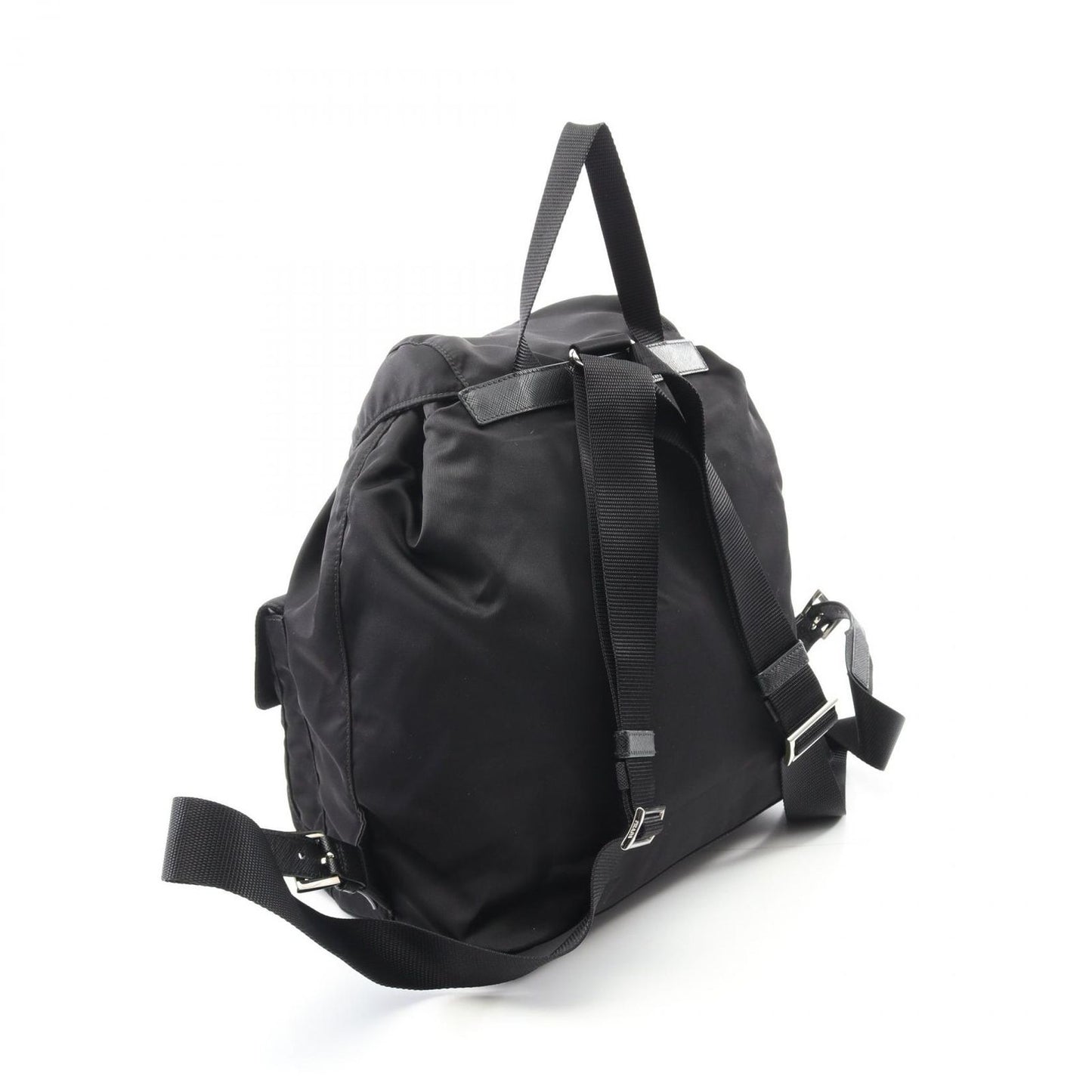 PRADA VELA Backpack in Black Nylon & Saffiano Leather