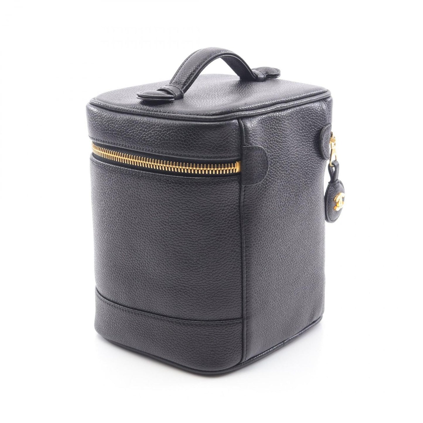 CHANEL Coco Mark Vanity Handbag in Black Caviar Skin - Timeless Elegance