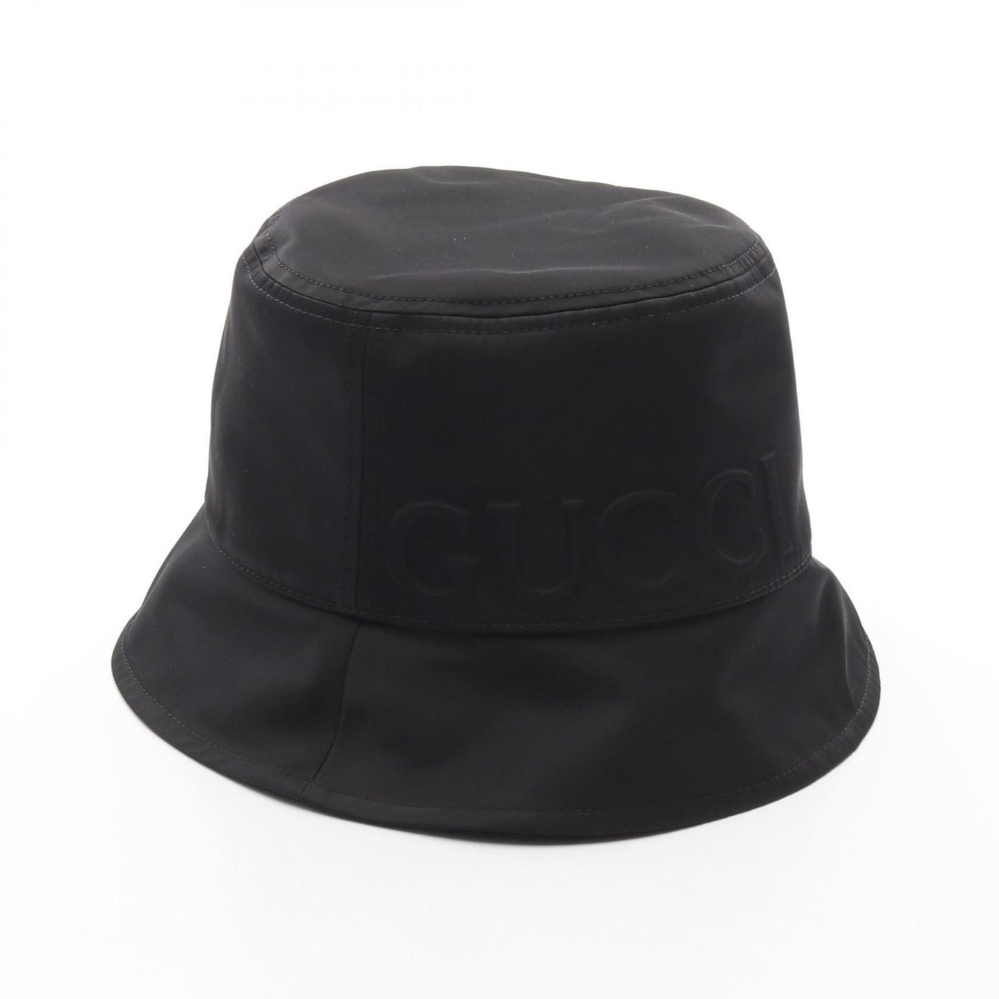 GUCCI Logo Bucket Hat in Black Nylon - New Arrival