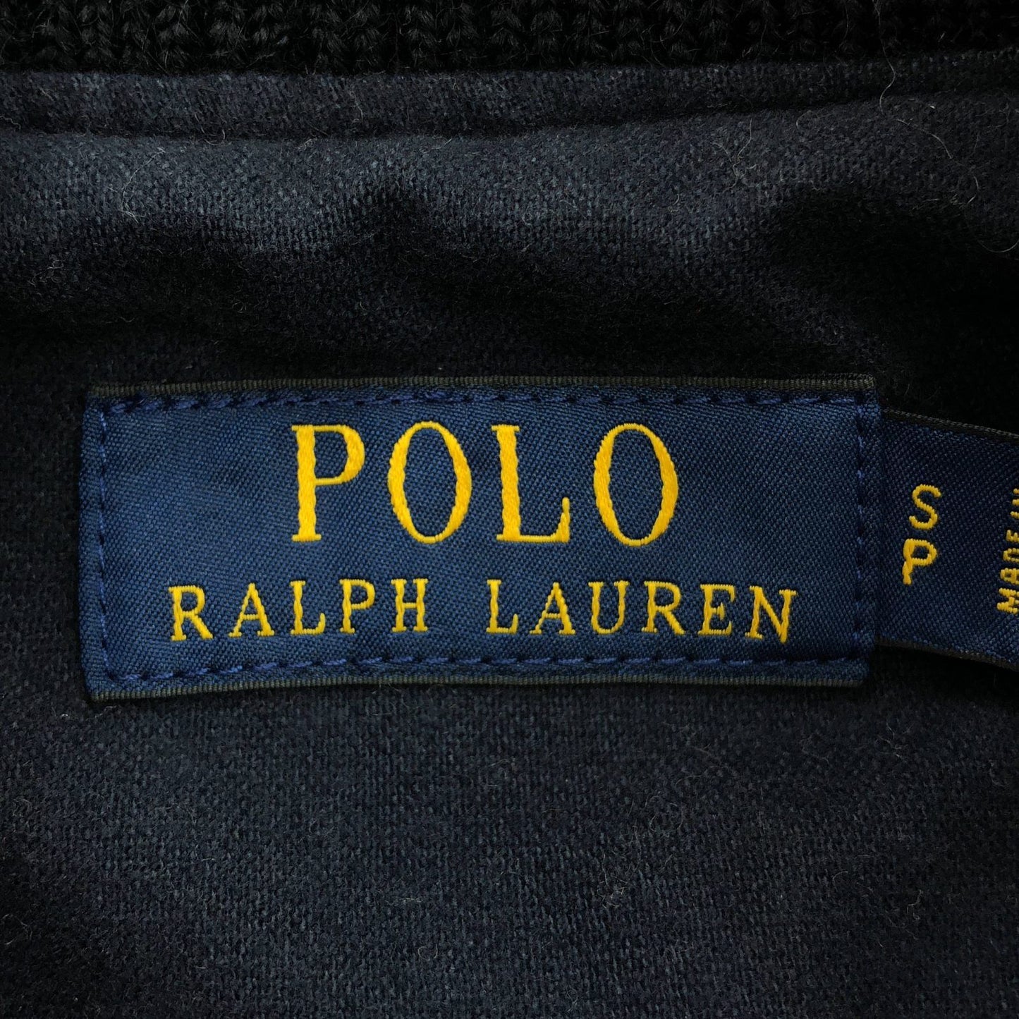 POLO RALPH LAUREN Wool Blend Bomber Jacket - Navy - Size S