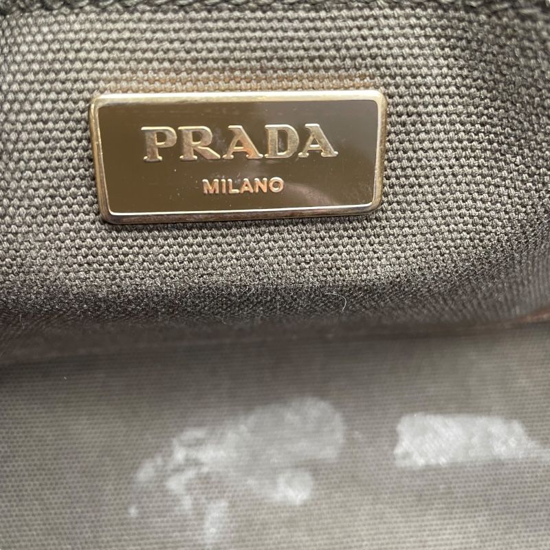 PRADA Canvas Kanapa Tote Bag in Khaki - Timeless Elegance