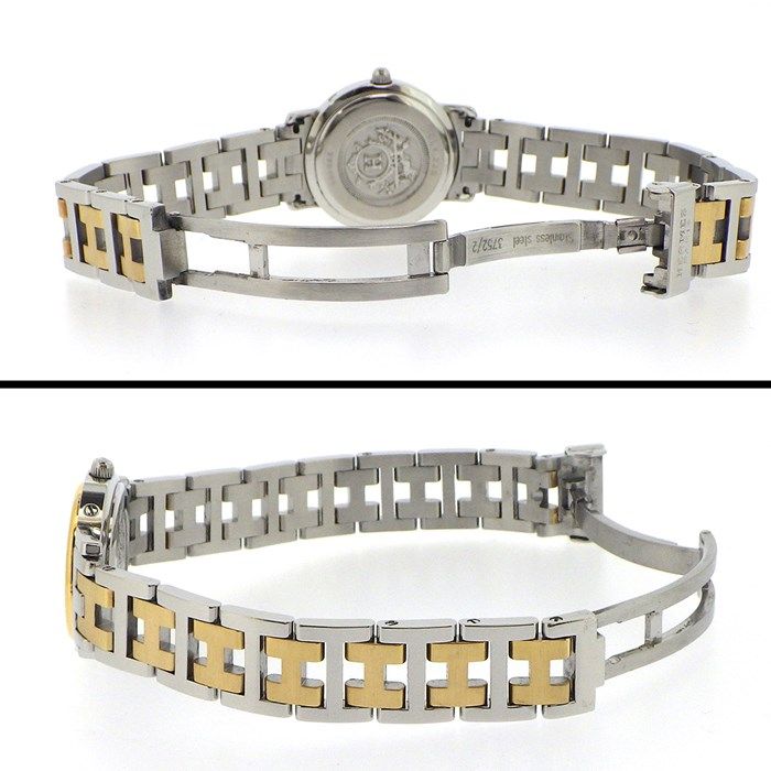HERMES Clipper CL4.220 Quartz Watch with Ivory Dial - Exquisite Craftsmanship