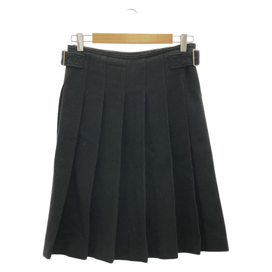 tricot COMME des GARCONS Black Wool Pleated Skirt - Size S