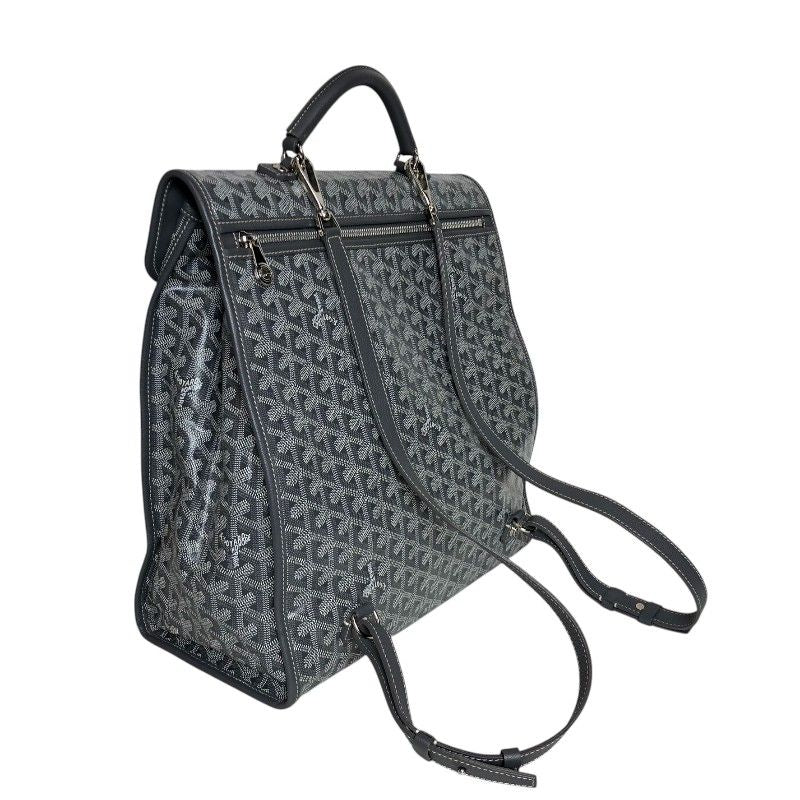 GOYARD Saint Leger Backpack in Gray with Silver Hardware