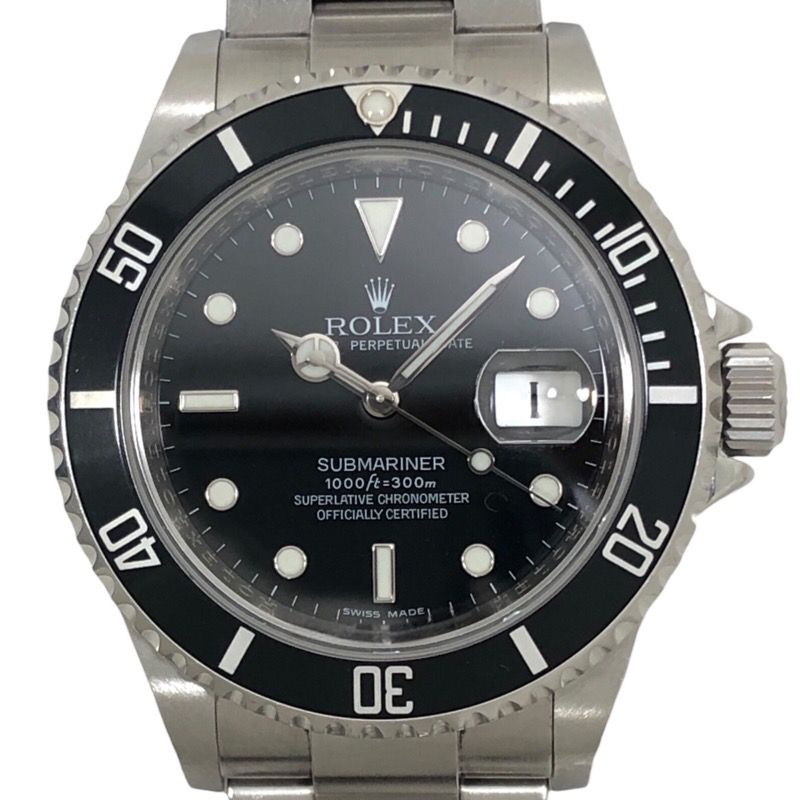 ROLEX Submariner Date M Series 16610 Black SS Men's Watch