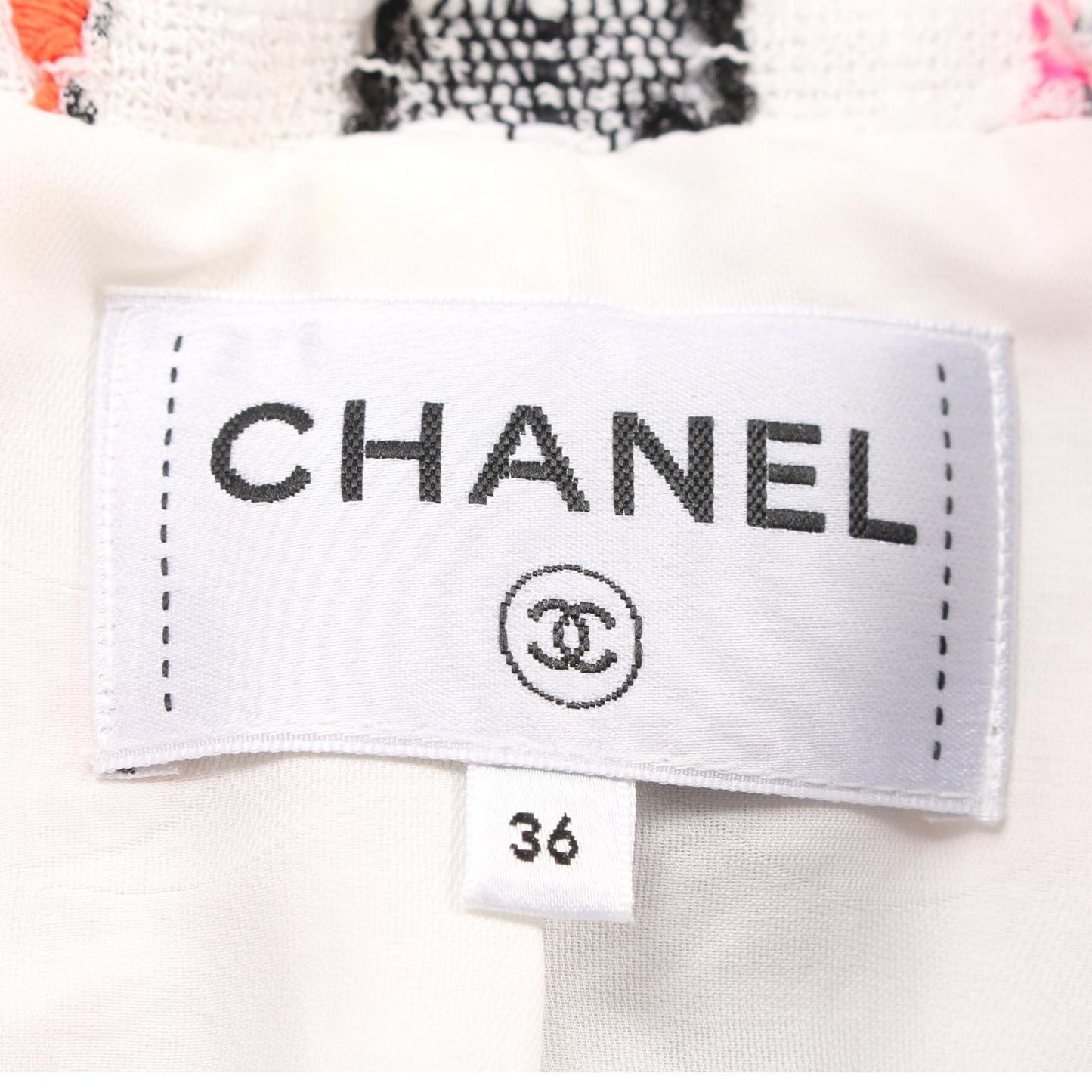CHANEL Tweed Dress in White & Multicolor - Timeless Elegance