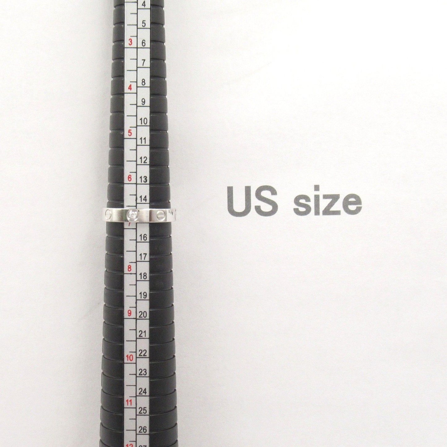 Cartier Mini Love Ring 1PD in 18K White Gold with Diamonds