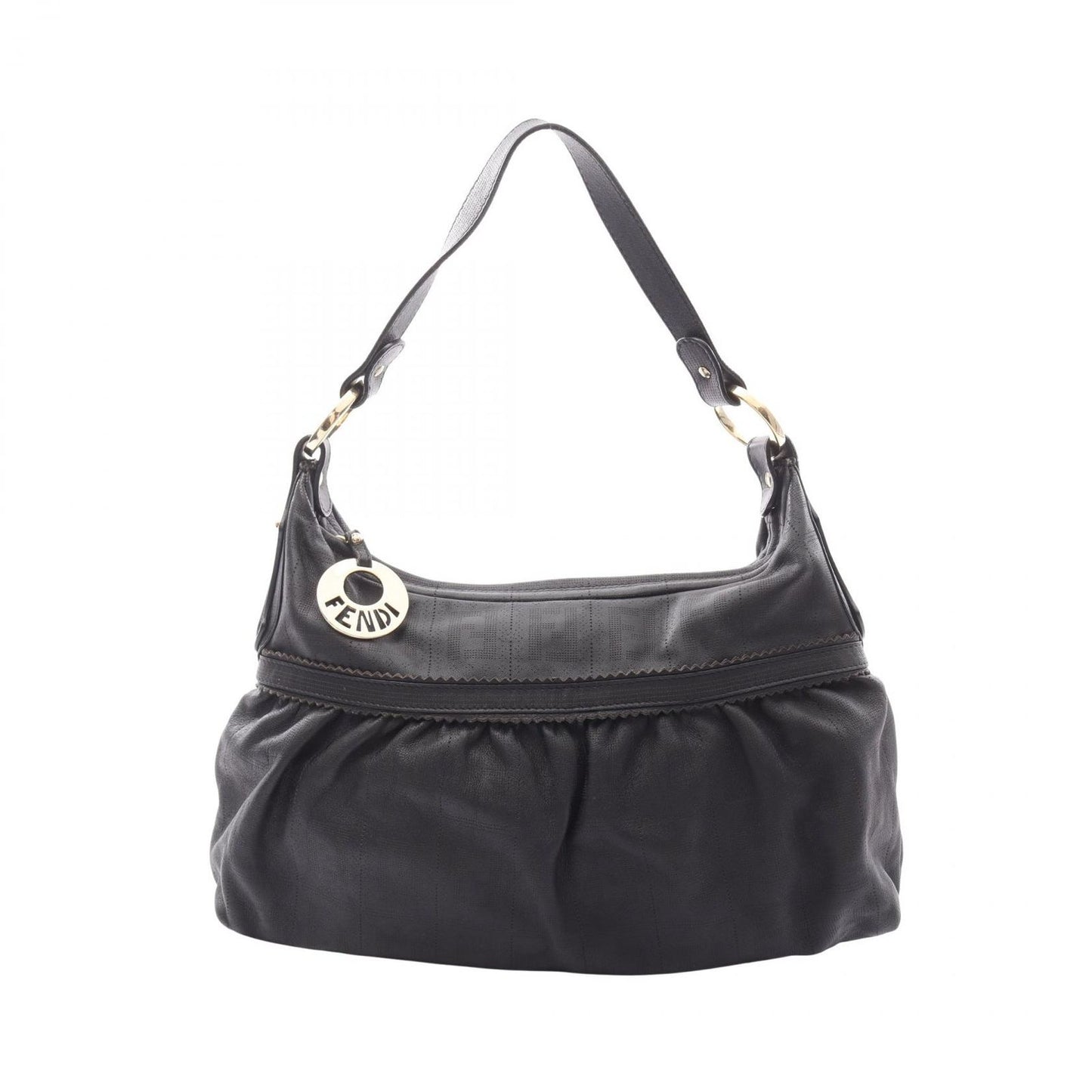 FENDI Black Leather Shoulder Bag - Timeless Elegance