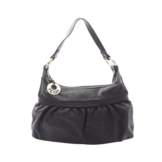 FENDI Black Leather Shoulder Bag - Timeless Elegance