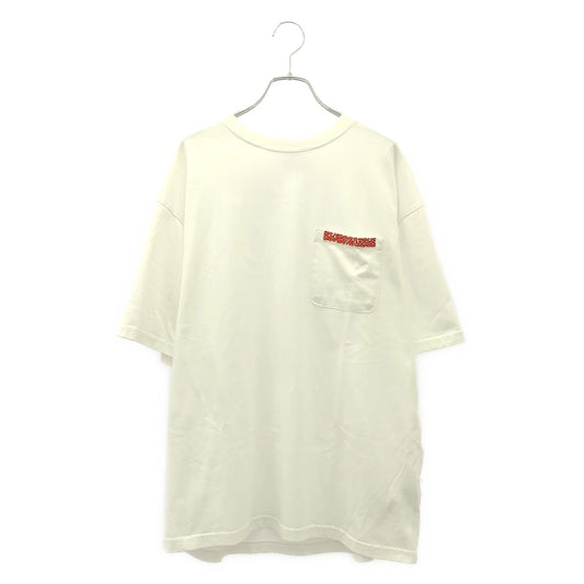 BLUE MARBLE White Cotton Pocket T-Shirt - Size S