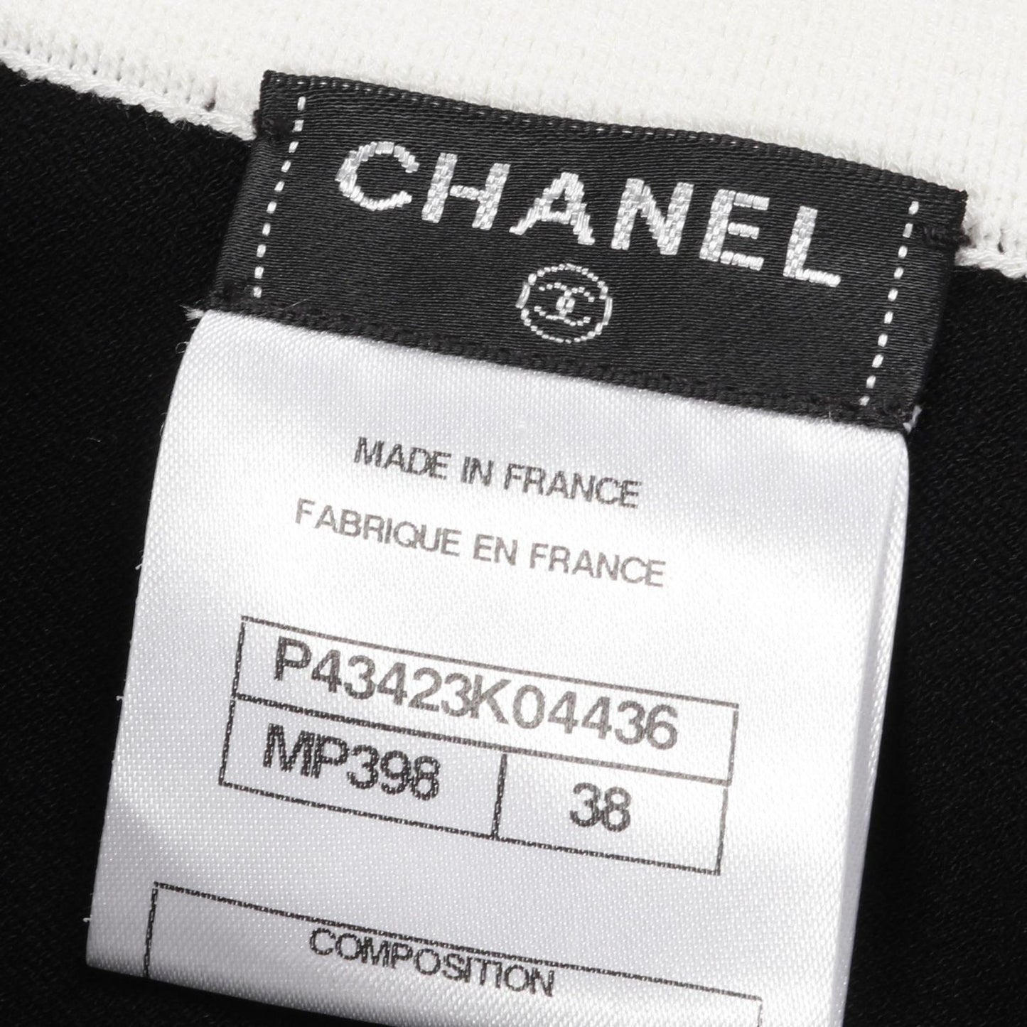 CHANEL Coco Mark Button Dress - Timeless Elegance in Black & White