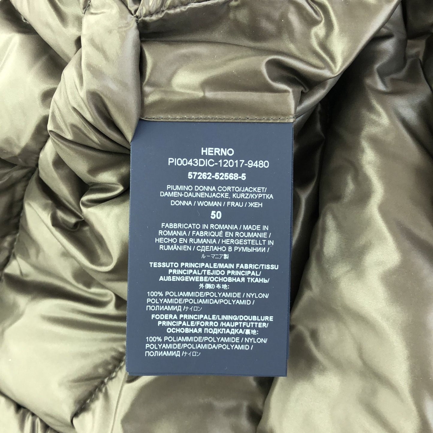 Herno AMINTA Down Cape Jacket in Gray - Exquisite Italian Craftsmanship