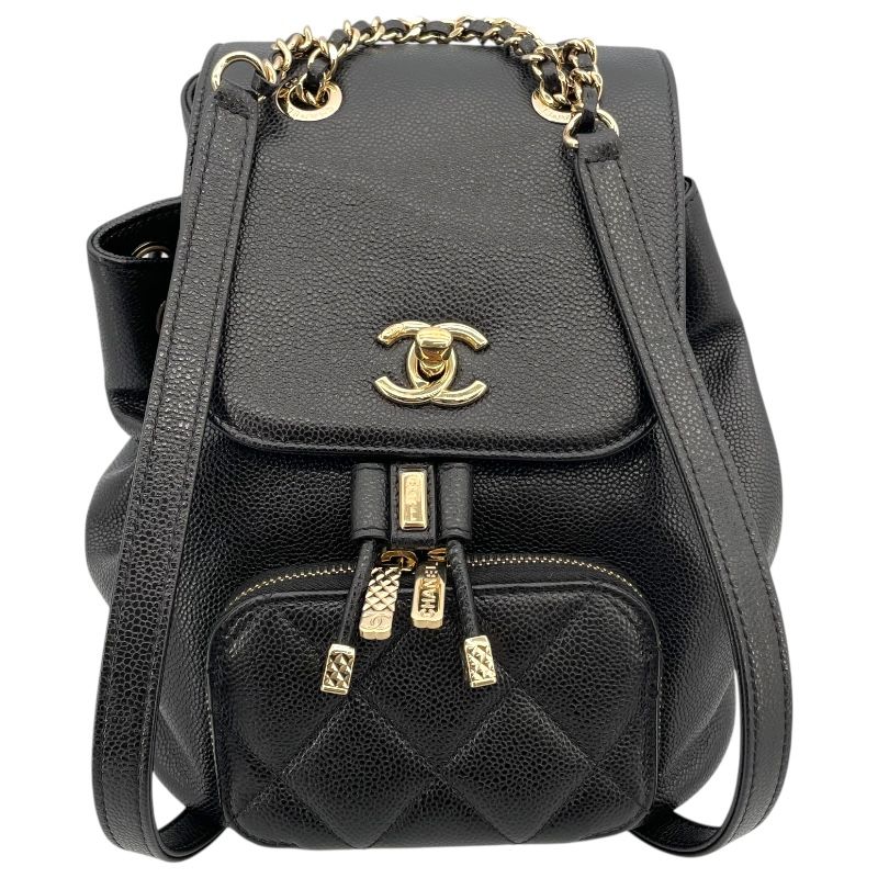 CHANEL Matelassé Backpack AS3530 in Black Caviar Leather