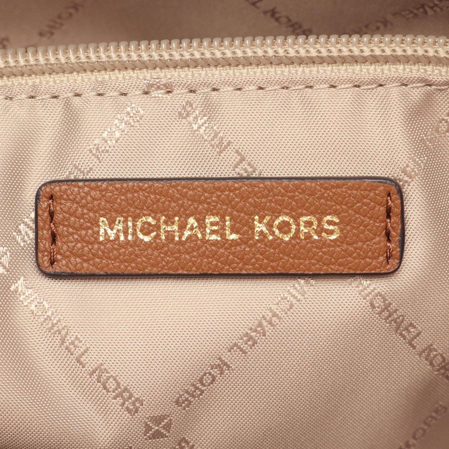 Michael Kors Charlotte Tote Bag - Brown/White PVC Canvas