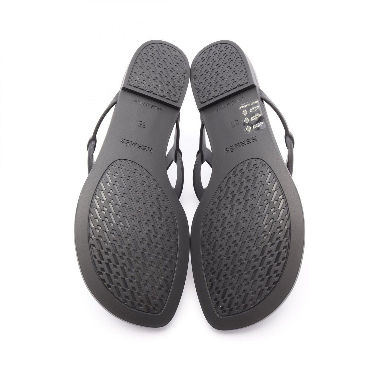 HERMES Éjery Sandals - Unused Luxury Footwear in Black