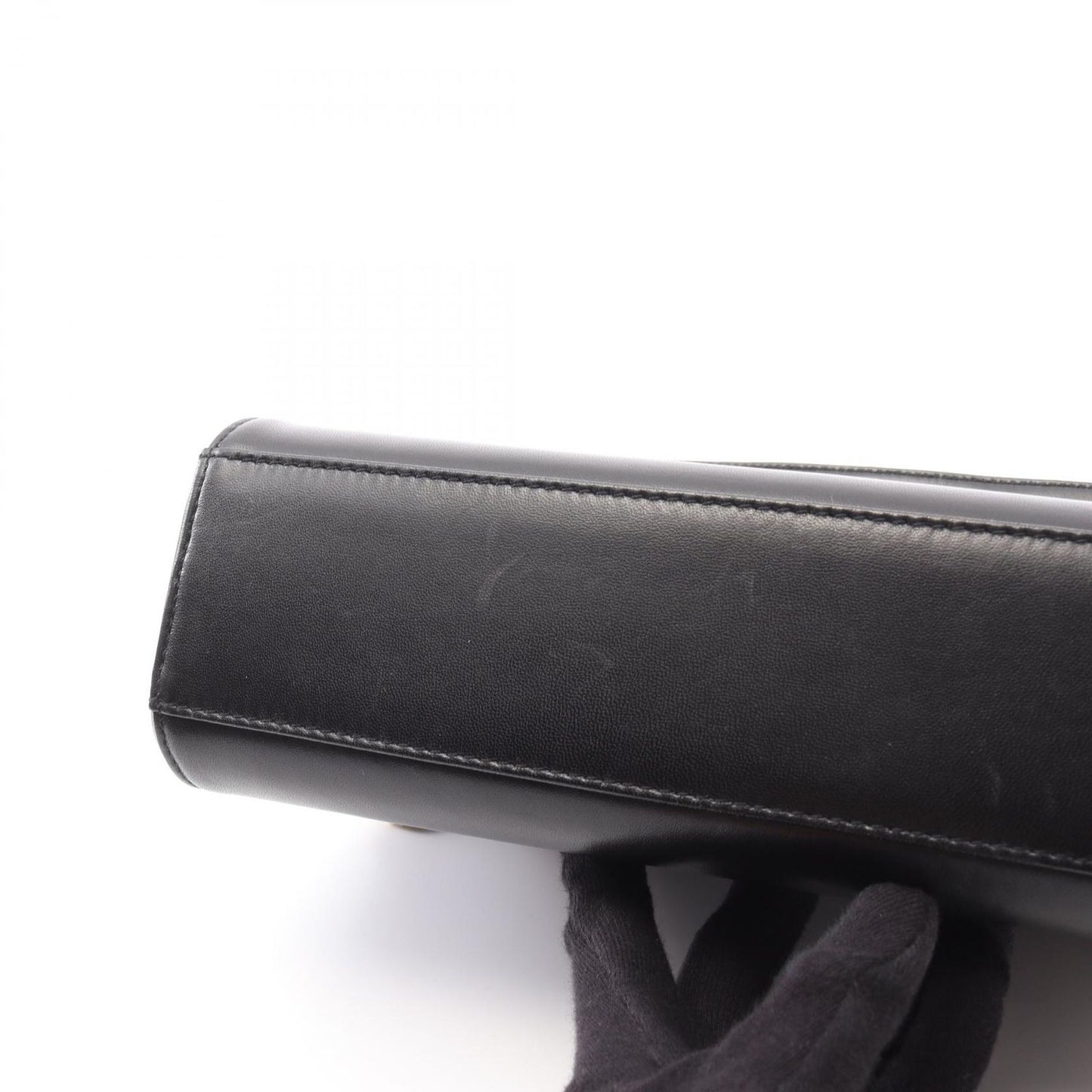 CHANEL 2.55 Chocolate Bar Shoulder Bag in Black Lambskin