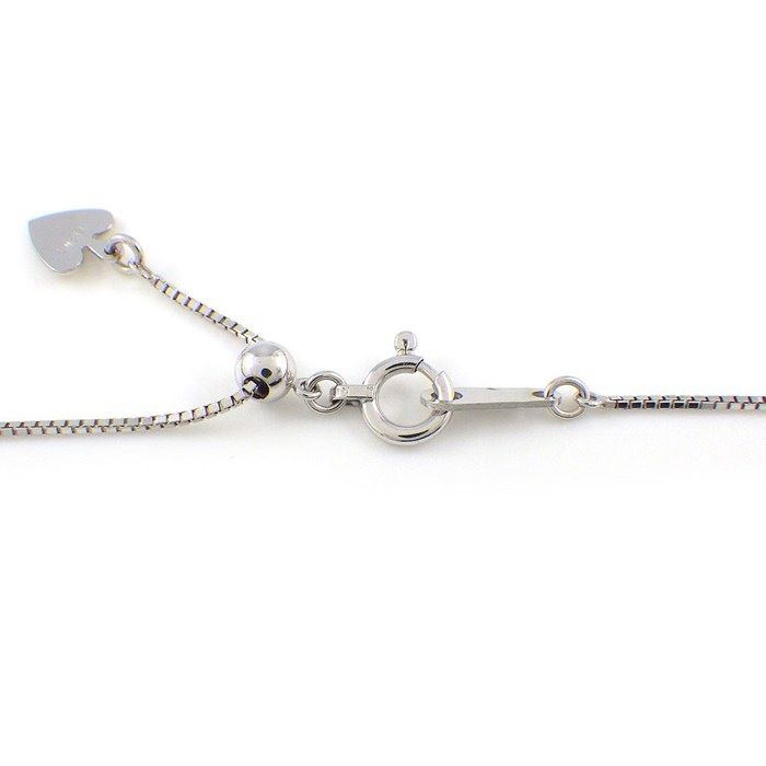 Heart Motif Diamond Necklace in K18 White Gold - 1.01ct