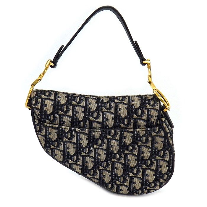 Dior Saddle Mini Oblique Handbag in Navy & Beige - Exquisite Craftsmanship