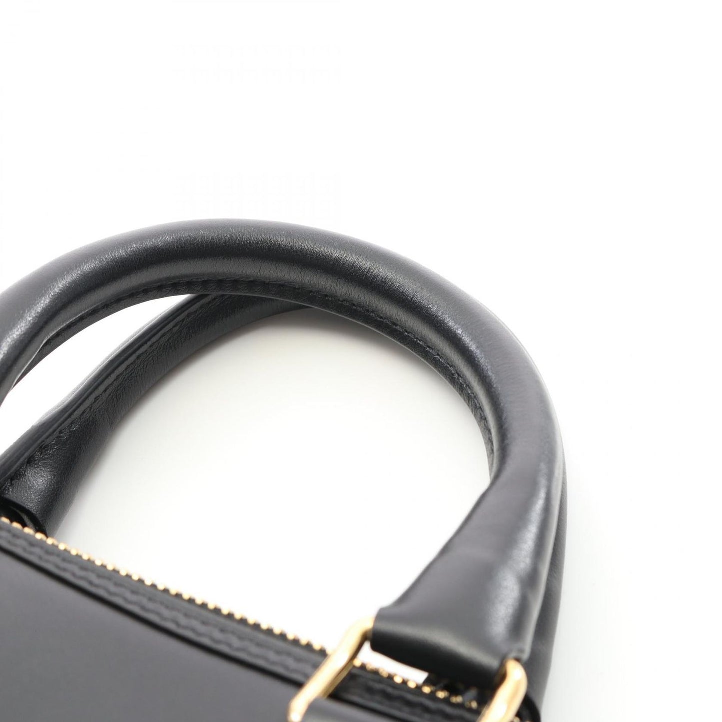 CELINE Small Boston Cuire Triomphe Handbag - Black Leather
