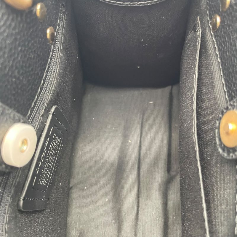 COACH Signature 2WAY Black Canvas & Leather Shoulder Bag