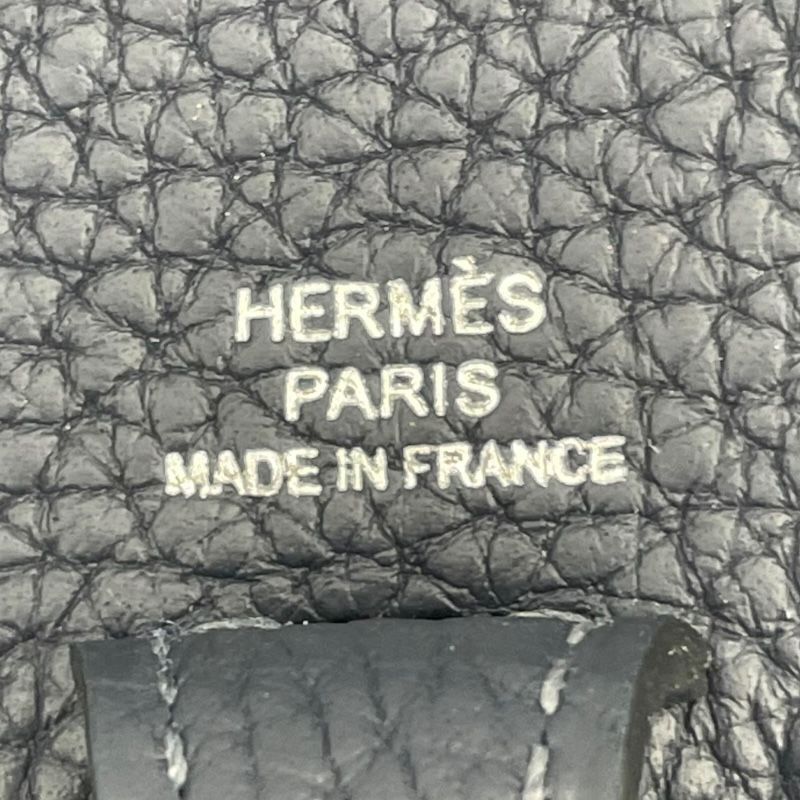 HERMES Evelyne TPM Blue Indigo Shoulder Bag with Silver Hardware