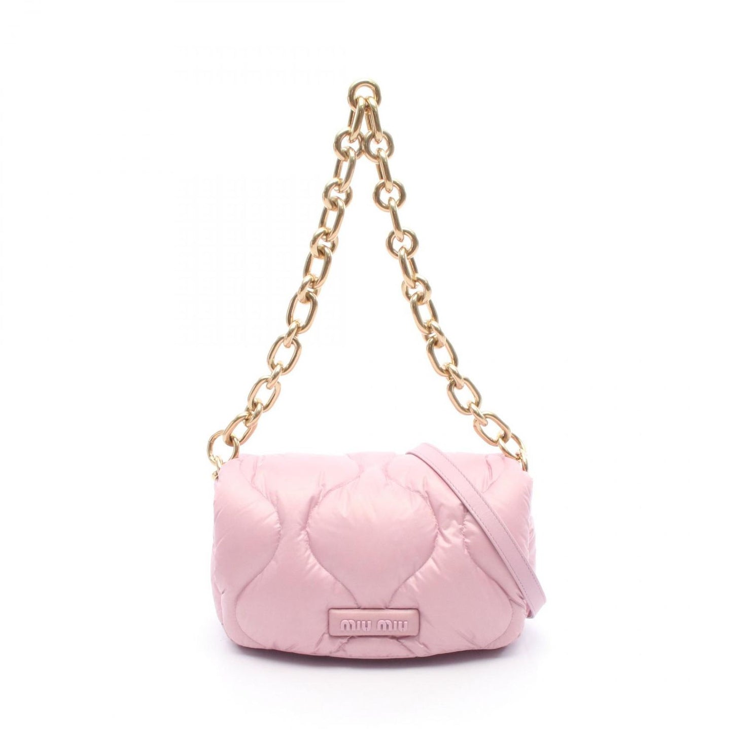 Miu Miu Padded Pink Nylon Leather Shoulder Bag - Exquisite Craftsmanship
