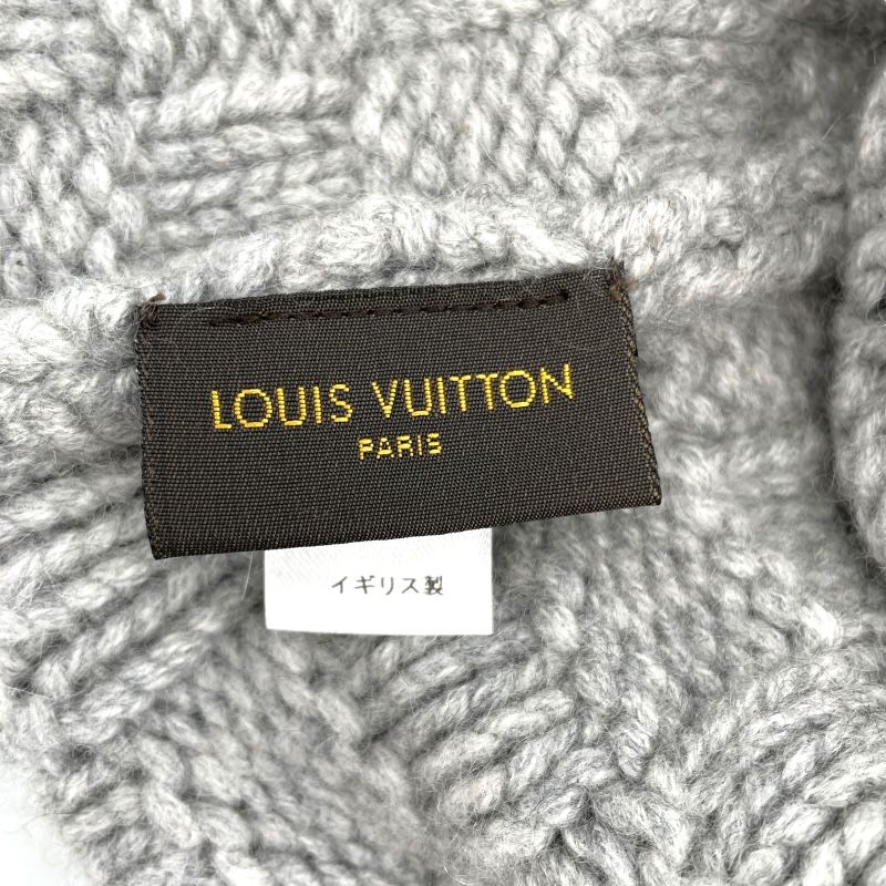 Louis Vuitton Cashmere Knit Cap in Grey Damier - M74404