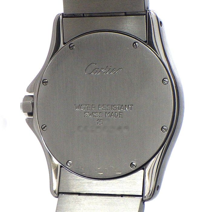 Cartier Santos-Dumont MM W20037R3 Ivory Dial 18K Gold & Steel Watch