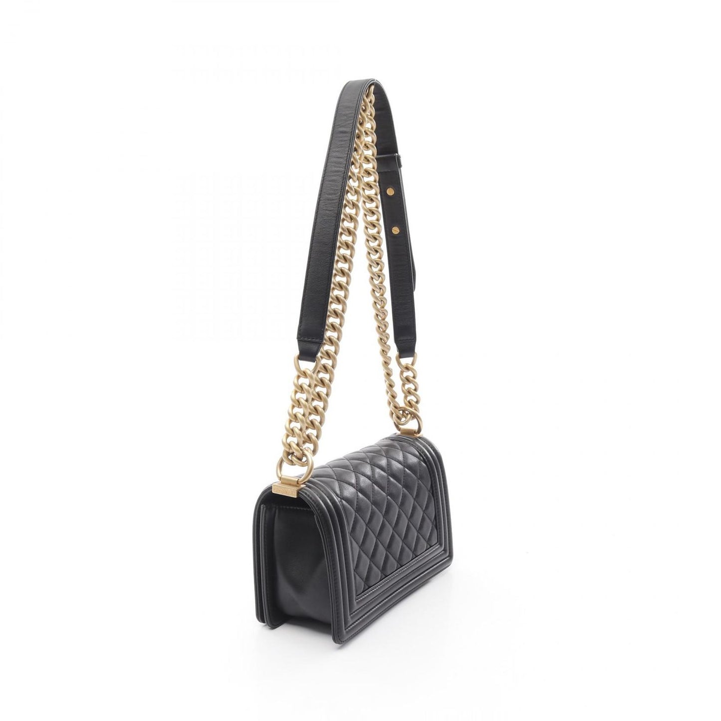 CHANEL Boy Chanel Small Shoulder Bag in Black Leather - A67085