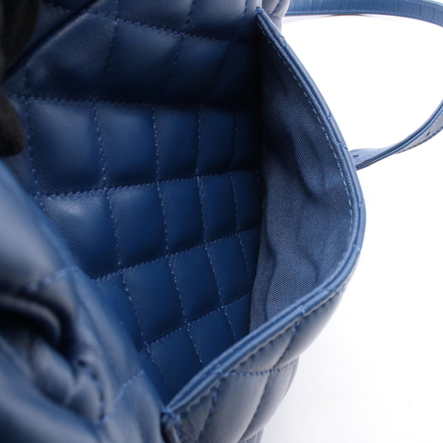 CHANEL Matelassé Backpack in Blue Lambskin - Timeless Elegance