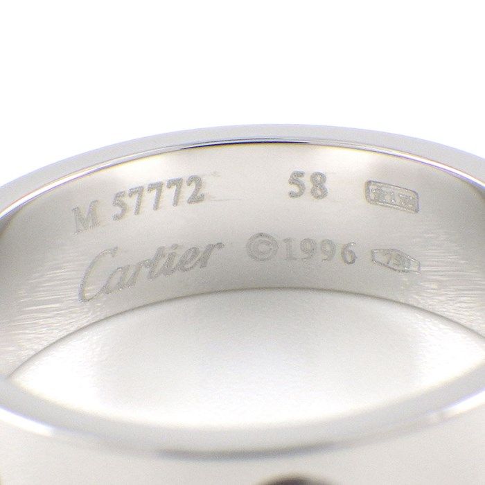 Cartier Love Ring Classic Model MM in K18 White Gold - Size 17