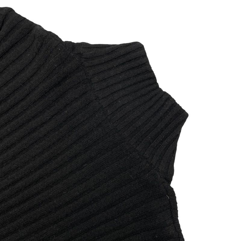 CHANEL Vintage Camellia Cashmere Knit Sweater - Black