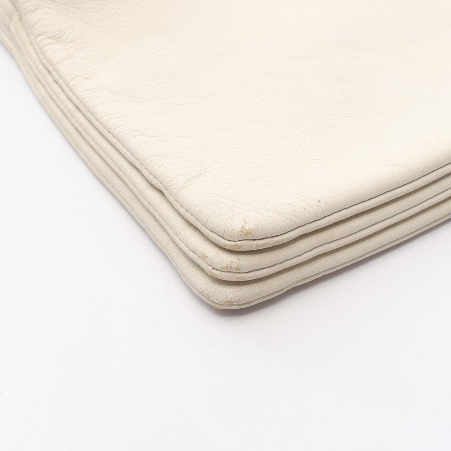 CELINE Trio Large Shoulder Bag in Ivory Leather - Timeless Elegance