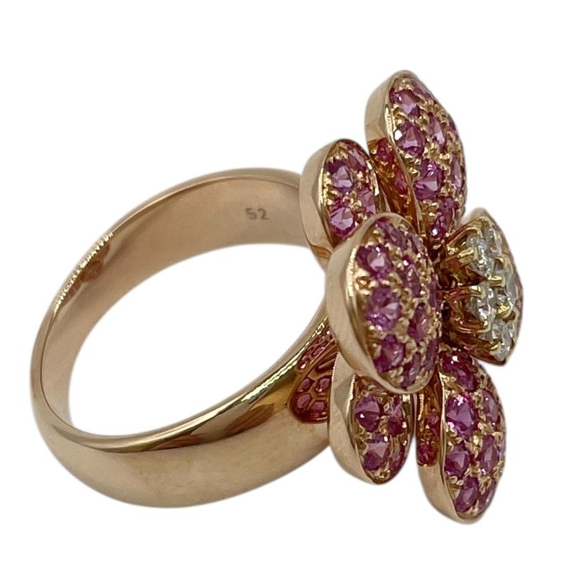 Van Cleef & Arpels Sensation Ring in 750 Pink Gold with Sapphire & Diamonds