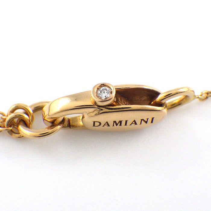 Damiani Belle Époque XXS Cross Necklace in K18 Pink Gold with Diamonds