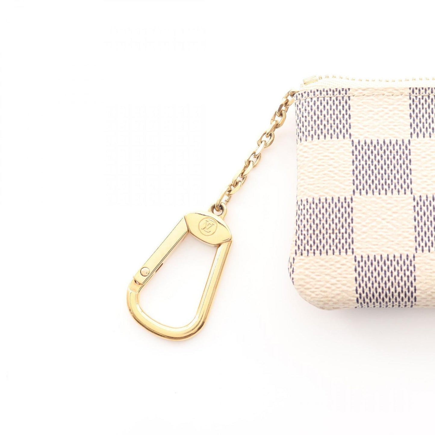 Louis Vuitton Pochette Clé Coin Case - Exquisite White Damier Azur