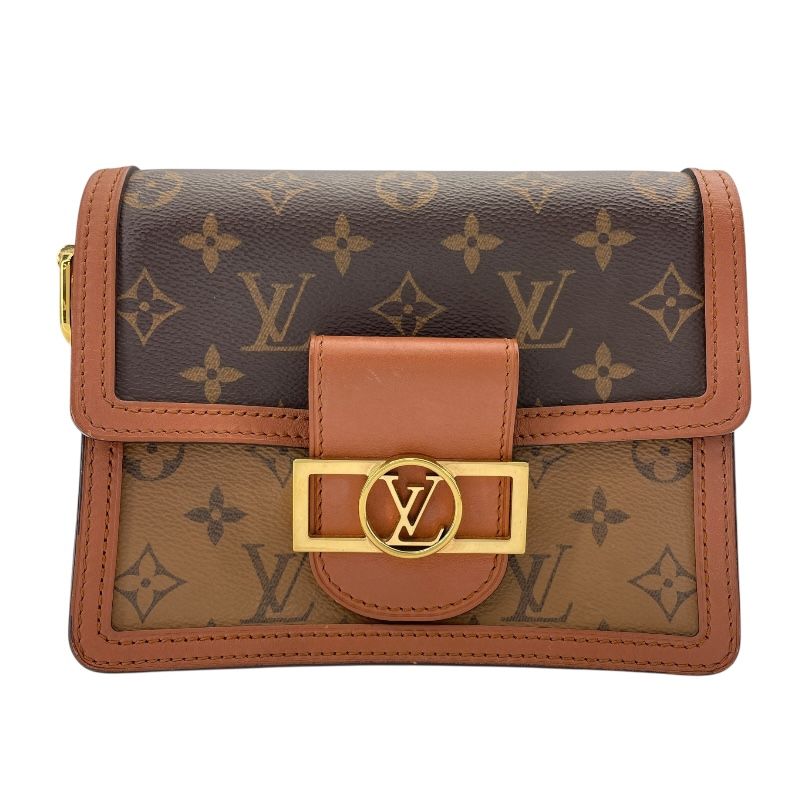 Louis Vuitton Dauphine Mini Monogram Reverse Shoulder Bag - Brown