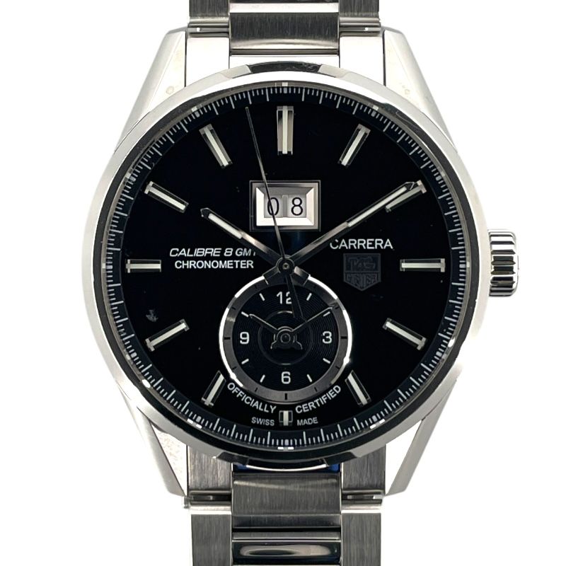 TAG Heuer Carrera Grand Date GMT WAR5010.BA0723 - Black Stainless Steel