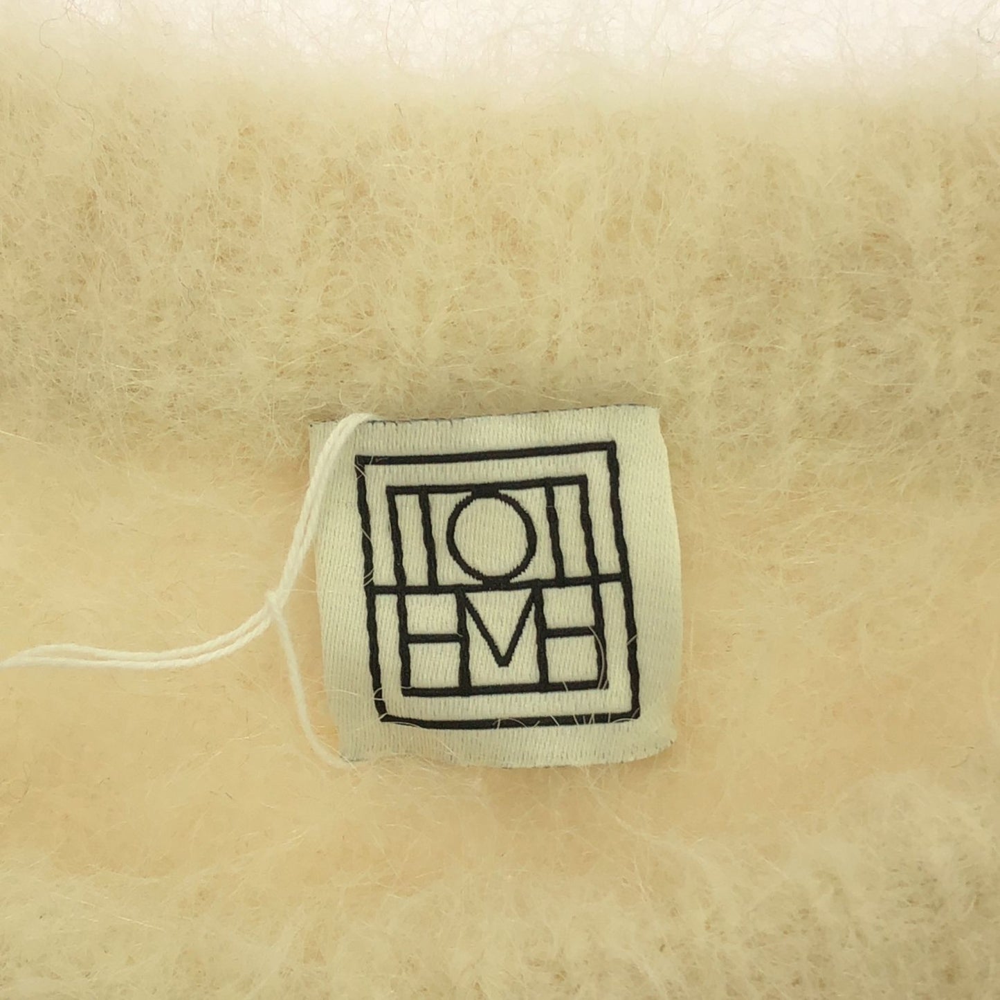 TOTEME Boxy Alpaca Knit Sweater in White - Exclusive Luxury Fashion