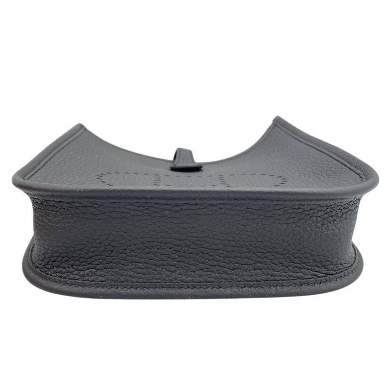 HERMES Evelyne TPM Black Togo Leather Shoulder Bag with Gold Hardware