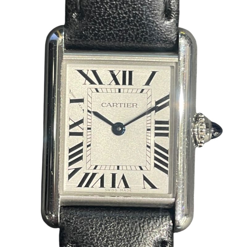 Cartier Tank Must WSTA0060 Stainless Steel & Leather Men's Watch
